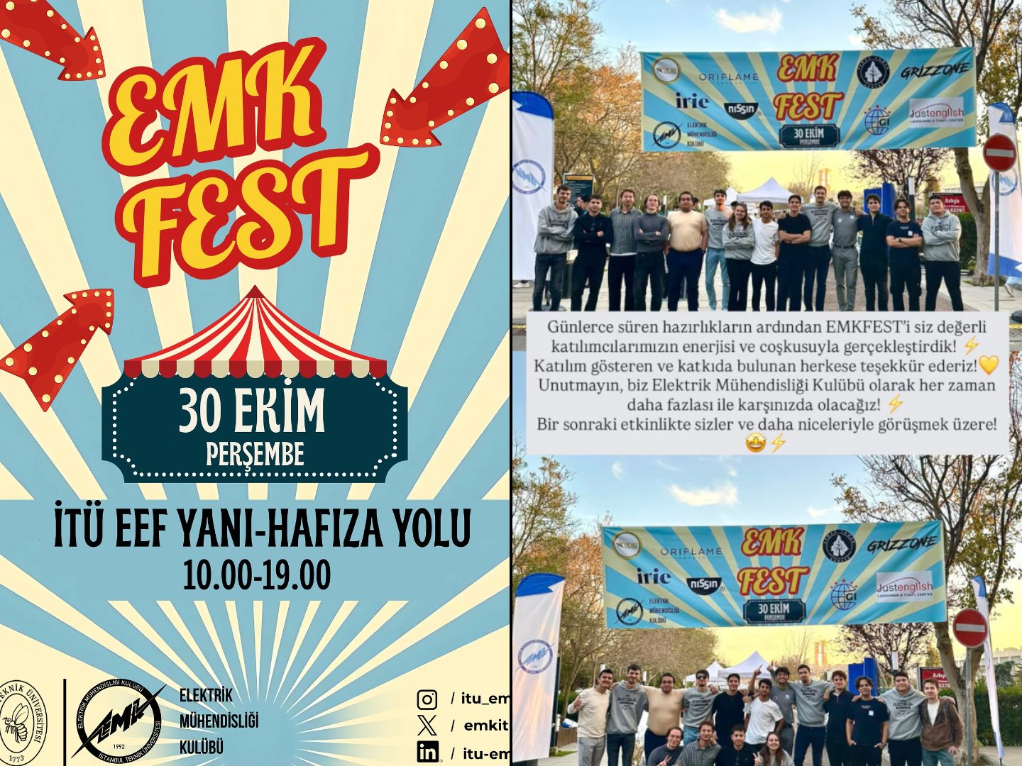 İTÜ EMK EMKFEST festivali, İTÜ Hatıra Yolu'nda